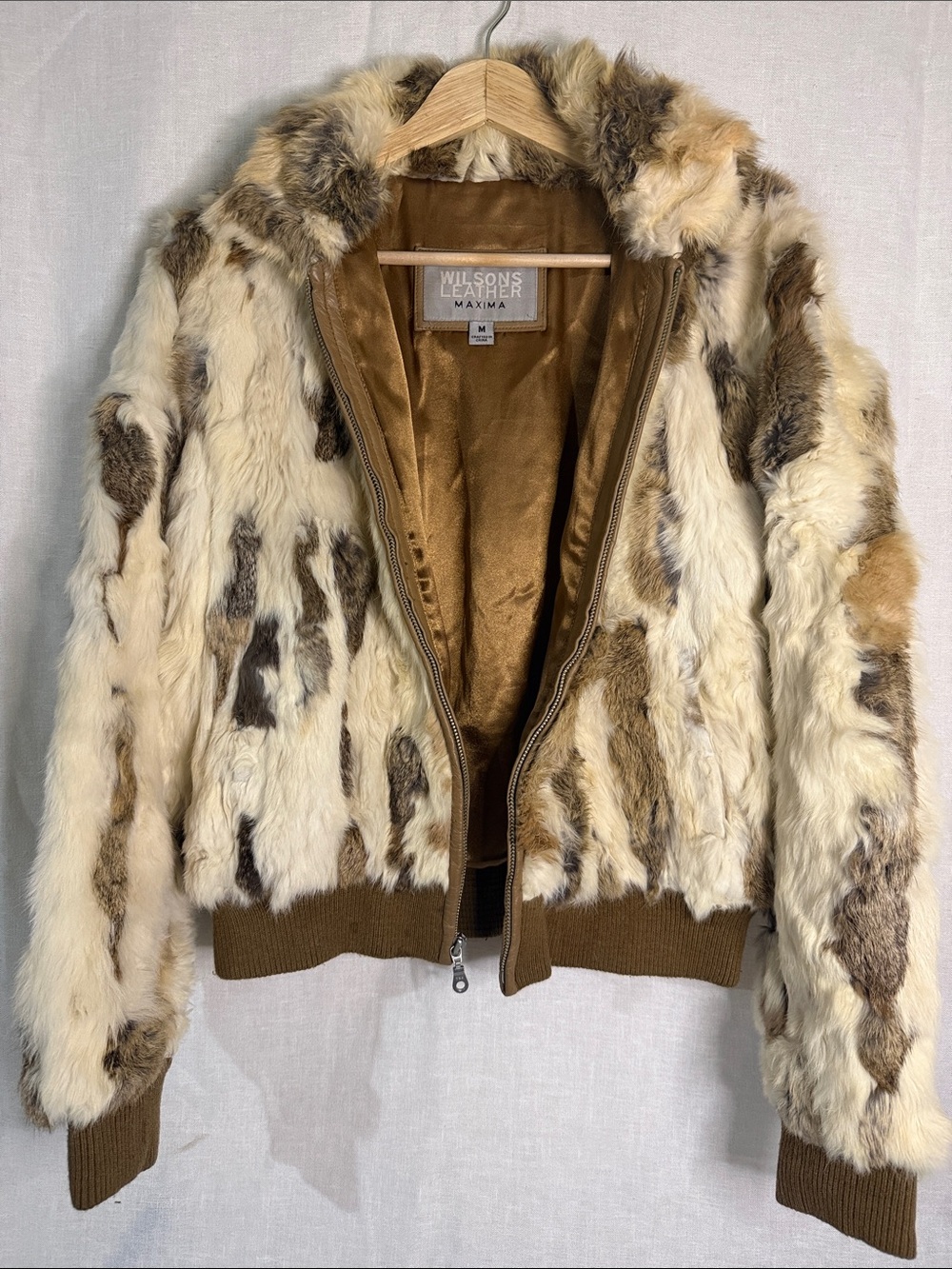 Vintage Wilson’s Leather Beautiful soft rabbit fur jacket!
